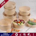 High-Grade Thickened Disposable Kraft Paper Bucket Soup Bowl Snacks Soup Noodle Takeaway Package Soup Cup with Lid